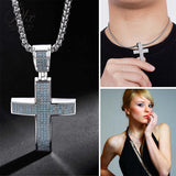 Dazzling Moissanite Hip-hop Cross Necklace - Hypoallergenic Choice for Easter Gifting to Family For Both Men and Women