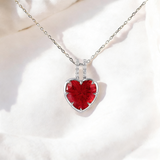 Heart Shaped Bezel Set Necklace 925 Sterling Silver 10K/14K/18K Gold Exquisite Lab Grown Gemstone As An Anniversary Gift