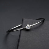 Round Closed Bracelets Set with Moissanite These Bracelets Are Exclusively for Women and Make An Ideal Engagement Gift