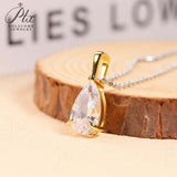 8-16 CT Custom Necklace Pear Cut Moissanite White 925 Sterling Silver Jewelry High-Quality Premium Christmas Gift Hypoallergenic