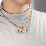 8-16 CT Custom Necklace Pear Cut Moissanite White 925 Sterling Silver Jewelry High-Quality Premium Christmas Gift Hypoallergenic