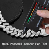 1.2MM Iced Prong Link Cuban Chain Bracelets for Men Women Full Rhinestones Chunky Miami Cuban Bracelet Punk Hip Hop Jewelry Gift