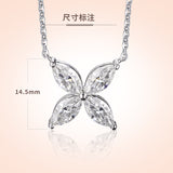 Clover & Marquise-Cut D-Color Moissanite Earring & Necklace Set 925 Silver Plated with Gold Hypoallergenic - Ideal for Women's Daily Wear & Holiday Gifts