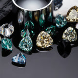 Lab Grown Loose Moissanite Diamond Wholesale Multicolor Trillion Shape VVS1 Clarity for Gemstone Making GRA Certificate Beads
