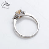 Emerald Cut Champagne Moissanite Cluster Ring Women Only Gifts For Festivals And Anniversaries