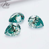 Multicolor Pear Shape Moissanite Diamond Wholesale Loose Stones Lab Grown for Gemstone Charms Engagement Jewelry GRA Certificate
