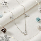 Butterfly Necklace with2.4CT D Color Marquise Cut Moissanite S925 Plated White Yellow Rose Gold Chain Engagement Chrisrmas Daily
