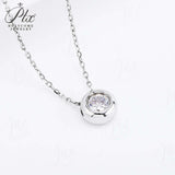 Moissanite  Pendant Luxury 1 Carat VVS1 Rose Gold K Red Color Necklace Clavicle Chain GRA Certified Lab Diamond Women Charms