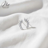 Earrings with 2.4CT D Color Marquise Cut Moissanite 925 Silver Plated White Yellow Rose Gold Ear Stud Women Fashion Daily Jewely