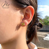 Horseshoe Clover Plated Moissanite Earrings & Necklace - Classic Design Daily Wear Hypoallergenic Ideal Gift