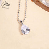 8-16 CT Custom Necklace Pear Cut Moissanite White 925 Sterling Silver Jewelry High-Quality Premium Christmas Gift Hypoallergenic