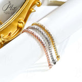 Tennis Bracelets Moissanite Round Bubble Diamond 4mm for Woman Men 925 Silver Plated Hip Hop Chain Bracelet Suitable as a Gift