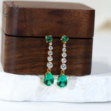 Custom Earrings Lab Grown Gemstones Pear Shape 925 Silver Anniversary Birthday Gift Hypoallergenic No Fade Factory Outlet Charm