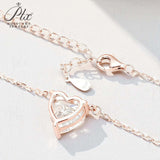 Love Heart Necklace with1/2/3CT D Color Moissanite S925 Plated White Yellow Rose Gold Chain for Woman Engagement Chrisrmas Charm