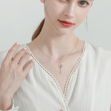 Moissanite Necklace Key D color 6.5mm 1ct  925 Sterling Silver Top Quality Pendant For Women Wedding/Anniversary Special Gift