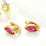 1CT Marquise Earrings D Color Moissanite/Ruby/Colombian 10k 14k S925 Plated Gold Ear Stud for Woman Engagement Christmas Party
