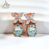 Moissanite Earrings Emerald/Ruby/Sapphire Styles 925 Silver Gift-Ready Hypoallergenic Fade-Resistant Factory-Direct Women Only