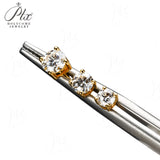 Cultivated Diamond Stud Earrings Round D Color VVS1 925 Sterling Silver Hypoallergenic Non Tarnish Minimal Commute Earring