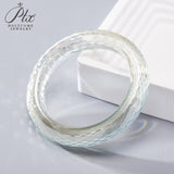 Customized Moissanite Gemstone Bangles Round D Color Full Size Fine Fashion Elegant for Woman Man Anniversary Party Gift Charms