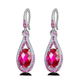 0.8-7CT Oval Cut Ruby/Sapphire/Colombian Emerald Earrings Lab-Grown Gemstone Jewelry Gift for Christmas Easter Hypoallergenic
