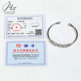 925 Sterling Silver Openable Moissanite Bracelet - 2025 Exquisite Jewelry for Women Ideal Gift for Weddings and Anniversarie