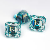 Luxury Multicolor Moissanite Gemstones  Asscher Cut Loose Diamonds  Perfect for Rings Earrings & Pendant Making