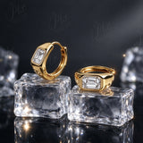 Lab Grown Diamond Stud Earrings  Emerald Cut DEF VS 2ct 925 Silver /10K /14K /18K Punk Style Factory Direct Sale Workplace Friendly Wearable Jewelry for Women