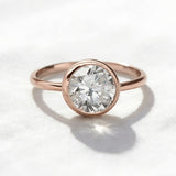 3ct Moissanite Round Stone Ring D White S925 White Gold Yellow Gold Rose Gold Classic Luxury Women Jewelry Daily Fashion