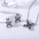 Horseshoe Clover Plated Moissanite Earrings & Necklace - Classic Design Daily Wear Hypoallergenic Ideal Gift