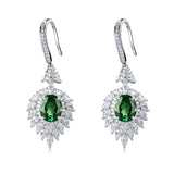 0.8-7CT Oval Cut Ruby/Sapphire/Colombian Emerald Earrings Lab-Grown Gemstone Jewelry Gift for Christmas Easter Hypoallergenic