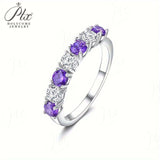 S925 Silver Gemstone Ring with Brilliant Cut Moissanite Stones More Choices Of Color Elegant & Stylish Jewelry for Women