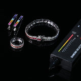 Lab Grown Gemstone Csutomized Jewelry Set Princess Cut All Including Ring Earring Bracelet Sparkling Jewelry Gifts For Women Men