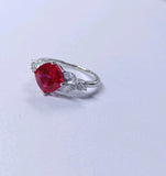 Customize Ring Cushion Cut Lab Grown Ruby Sapphire Columbia 925 Silver No Fade Hypoallergenic Anniversary Gifts Party Banquet