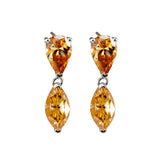 Moissanite Earrings with 4CT Multicolor Pear Marquise Cut Moissanite 925 Silver Ear Stud for Woman Fashion Daily Christmas Jewely