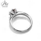 6 Prong Round Moissanite Twisted Pavé Ring Women Only Gifts For Festivals And Anniversaries