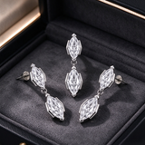 GRA Certificate 6ct Marquise Cut D Color Moissanite Drop Earrings for Women 925 Sterling Silver Stud Earrings with Certificate Unique Fine Jewelry Gift