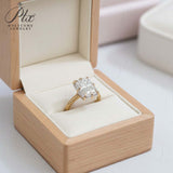 Radiant Cut Ring with 5CT D Color Moissanite Diamond 10k 14k 18K Gold Plated 925 Silver for Women Man Engagement Wedding Jewely