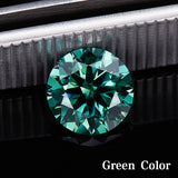 Lab Grown Moissanite Diamond Primary Color VVS1 Clarity Round Shape Brilliant Cut Beads Advanced Jewelry Making Materials