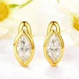 1CT Marquise Earrings D Color Moissanite/Ruby/Colombian 10k 14k S925 Plated Gold Ear Stud for Woman Engagement Christmas Party