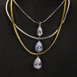 8-16 CT Custom Necklace Pear Cut Moissanite White 925 Sterling Silver Jewelry High-Quality Premium Christmas Gift Hypoallergenic