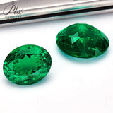Multi-Size 0.16-3.29CT Oval Colombian Lab-Grown Emeralds Exquisite And Brilliant DIY Jewelry Available Ideal As A Gift