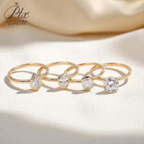 Stackable Custom Ring D Color VVS1 Round Pear Moissanite 10K/14K/18K Sparkling Luxury Engagement Jewelry Gifts For Women Men