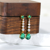 Custom Earrings Lab Grown Gemstones Pear Shape 925 Silver Anniversary Birthday Gift Hypoallergenic No Fade Factory Outlet Charm