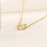 Heart Ring Pendant Necklace 5Prongs 10k 14k 18k Gold Moissanite Diamond Engagement Proposal Wedding Band Certificate Charms