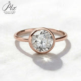 3ct Moissanite Round Stone Ring D White S925 White Gold Yellow Gold Rose Gold Classic Luxury Women Jewelry Daily Fashion