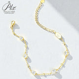 Elegant Moissanite Teardrop Bracelet Pear Shape Gem Beaded Chain Chic Women’s Everyday Jewelry Delicate Shine Fashion Gift