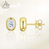 1CT Round Moissanite Diamond Stud Earrings for Women S925 Sterling Silver Earring Wedding Party Fine Jewelry