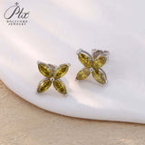 Horseshoe Clover Plated Moissanite Earrings & Necklace - Classic Design Daily Wear Hypoallergenic Ideal Gift