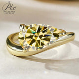 S925 Ring With 3CT Pear Shaped Moissanite D Color/Ruby/Sapphire/Colombian Emerald /Zambian Emerald VVS1 Clarity Customized For Banquet & Festival Gifts