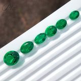 Multi-Size 0.16-3.29CT Oval Colombian Lab-Grown Emeralds Exquisite And Brilliant DIY Jewelry Available Ideal As A Gift